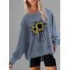 imageDisamer Womens Crew Neck Sweatshirts Teen Girls Tie Dye Oversized Fall Clothes 2025 Outfits Long Sleeve Pullover TopsFlower Chrysanthemum