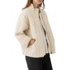 imageDisamer Womens Quilted Jackets Lightweight Trendy Zip Up Long Sleeve Causal Warm Winter Oversized Coat with Pockets