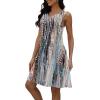 imageDisamer Beach Dresses for Women 2025 Vacation Swim Cover up VNeck Summer Dress Button Down Sleeveless Boho Floral SundressDewdrop Brown