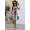 imageDisamer Beach Dresses for Women 2025 Vacation Swim Cover up VNeck Summer Dress Button Down Sleeveless Boho Floral SundressDewdrop Brown