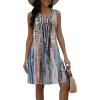 imageDisamer Beach Dresses for Women 2025 Vacation Swim Cover up VNeck Summer Dress Button Down Sleeveless Boho Floral SundressDewdrop Brown