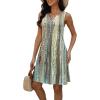 imageDisamer Beach Dresses for Women 2025 Vacation Swim Cover up VNeck Summer Dress Button Down Sleeveless Boho Floral SundressDewdrop Yellow