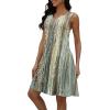imageDisamer Beach Dresses for Women 2025 Vacation Swim Cover up VNeck Summer Dress Button Down Sleeveless Boho Floral SundressDewdrop Yellow