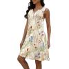 imageDisamer Beach Dresses for Women 2025 Vacation Swim Cover up VNeck Summer Dress Button Down Sleeveless Boho Floral SundressFloral Cluster