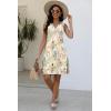 imageDisamer Beach Dresses for Women 2025 Vacation Swim Cover up VNeck Summer Dress Button Down Sleeveless Boho Floral SundressFloral Cluster