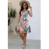 imageDisamer Beach Dresses for Women 2025 Vacation Swim Cover up VNeck Summer Dress Button Down Sleeveless Boho Floral SundressFloral Colorful