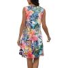 imageDisamer Beach Dresses for Women 2025 Vacation Swim Cover up VNeck Summer Dress Button Down Sleeveless Boho Floral SundressFloral Colorful