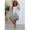 imageDisamer Beach Dresses for Women 2025 Vacation Swim Cover up VNeck Summer Dress Button Down Sleeveless Boho Floral SundressFloral Leopard