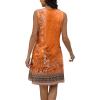 imageDisamer Beach Dresses for Women 2025 Vacation Swim Cover up VNeck Summer Dress Button Down Sleeveless Boho Floral SundressFloral Orange