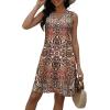 imageDisamer Beach Dresses for Women 2025 Vacation Swim Cover up VNeck Summer Dress Button Down Sleeveless Boho Floral SundressFloral Redbud