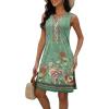 imageDisamer Beach Dresses for Women 2025 Vacation Swim Cover up VNeck Summer Dress Button Down Sleeveless Boho Floral SundressFloral Rose