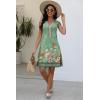imageDisamer Beach Dresses for Women 2025 Vacation Swim Cover up VNeck Summer Dress Button Down Sleeveless Boho Floral SundressFloral Rose