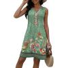 imageDisamer Beach Dresses for Women 2025 Vacation Swim Cover up VNeck Summer Dress Button Down Sleeveless Boho Floral SundressFloral Rose
