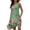 imageDisamer Beach Dresses for Women 2025 Vacation Swim Cover up VNeck Summer Dress Button Down Sleeveless Boho Floral SundressFloral Rose