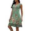 imageDisamer Beach Dresses for Women 2025 Vacation Swim Cover up VNeck Summer Dress Button Down Sleeveless Boho Floral SundressFloral Rose