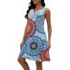 imageDisamer Beach Dresses for Women 2025 Vacation Swim Cover up VNeck Summer Dress Button Down Sleeveless Boho Floral SundressFlower Datura