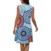 imageDisamer Beach Dresses for Women 2025 Vacation Swim Cover up VNeck Summer Dress Button Down Sleeveless Boho Floral SundressFlower Datura