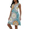 imageDisamer Beach Dresses for Women 2025 Vacation Swim Cover up VNeck Summer Dress Button Down Sleeveless Boho Floral SundressFlower Datura Yellow