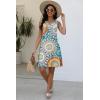 imageDisamer Beach Dresses for Women 2025 Vacation Swim Cover up VNeck Summer Dress Button Down Sleeveless Boho Floral SundressFlower Datura Yellow