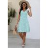 imageDisamer Beach Dresses for Women 2025 Vacation Swim Cover up VNeck Summer Dress Button Down Sleeveless Boho Floral SundressFlower Dot