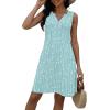 imageDisamer Beach Dresses for Women 2025 Vacation Swim Cover up VNeck Summer Dress Button Down Sleeveless Boho Floral SundressFlower Dot