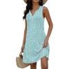 imageDisamer Beach Dresses for Women 2025 Vacation Swim Cover up VNeck Summer Dress Button Down Sleeveless Boho Floral SundressFlower Dot