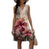 imageDisamer Beach Dresses for Women 2025 Vacation Swim Cover up VNeck Summer Dress Button Down Sleeveless Boho Floral SundressFlower Morning Glory