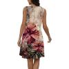 imageDisamer Beach Dresses for Women 2025 Vacation Swim Cover up VNeck Summer Dress Button Down Sleeveless Boho Floral SundressFlower Morning Glory