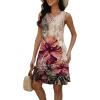 imageDisamer Beach Dresses for Women 2025 Vacation Swim Cover up VNeck Summer Dress Button Down Sleeveless Boho Floral SundressFlower Morning Glory