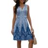 imageDisamer Beach Dresses for Women 2025 Vacation Swim Cover up VNeck Summer Dress Button Down Sleeveless Boho Floral SundressPrint Gravel