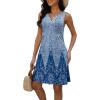 imageDisamer Beach Dresses for Women 2025 Vacation Swim Cover up VNeck Summer Dress Button Down Sleeveless Boho Floral SundressPrint Gravel