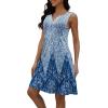 imageDisamer Beach Dresses for Women 2025 Vacation Swim Cover up VNeck Summer Dress Button Down Sleeveless Boho Floral SundressPrint Gravel