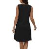 imageDisamer Beach Dresses for Women 2025 Vacation Swim Cover up VNeck Summer Dress Button Down Sleeveless Boho Floral SundressPure Black