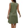 imageDisamer Beach Dresses for Women 2025 Vacation Swim Cover up VNeck Summer Dress Button Down Sleeveless Boho Floral SundressPure Green