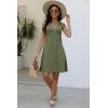 imageDisamer Beach Dresses for Women 2025 Vacation Swim Cover up VNeck Summer Dress Button Down Sleeveless Boho Floral SundressPure Green