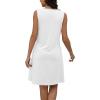 imageDisamer Beach Dresses for Women 2025 Vacation Swim Cover up VNeck Summer Dress Button Down Sleeveless Boho Floral SundressPure White