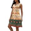 imageDisamer Beach Dresses for Women 2025 Vacation Swim Cover up VNeck Summer Dress Button Down Sleeveless Boho Floral SundressStriped Orange