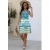 imageDisamer Beach Dresses for Women 2025 Vacation Swim Cover up VNeck Summer Dress Button Down Sleeveless Boho Floral SundressStriped Sky