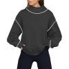 imageDisamer Fall Clothes for Women 2023 Trendy Mock Turtleneck Sweatshirts Oversized Casual Solid Color Long Sleeve Pullover Tops