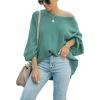 imageDisamer Sweatshirts for Women Crew Neck Fall Clothes 2023 Fashion Warm Loose Fit Teen Girls Oversized Pullover Tops Pure Green