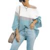 imageDisamer Sweatshirts for Women Crew Neck Fall Clothes 2024 Fashion Warm Loose Fit Teen Girls Oversized Pullover TopsColor Blue