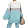 imageDisamer Sweatshirts for Women Crew Neck Fall Clothes 2024 Fashion Warm Loose Fit Teen Girls Oversized Pullover TopsColor Blue