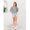 imageDisamer Sweatshirts for Womens Long Sleeve V Neck Striped Fashion Oversized T Shirts Casual Button Down Henley Neck TopsGray