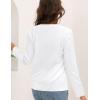 imageDisamer Womens T Shirts 2025 Fashion Tops Long Sleeve Pleated Dressy Casual Button Down Blouses Fall ClothesPure White