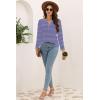 imageDisamer Womens T Shirts 2025 Fashion Tops Long Sleeve Pleated Dressy Casual Button Down Blouses Fall ClothesStriped Blue