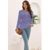 imageDisamer Womens T Shirts 2025 Fashion Tops Long Sleeve Pleated Dressy Casual Button Down Blouses Fall ClothesStriped Blue