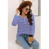 imageDisamer Womens T Shirts 2025 Fashion Tops Long Sleeve Pleated Dressy Casual Button Down Blouses Fall ClothesStriped Blue