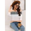 imageDisamer Womens T Shirts 2025 Fashion Tops Long Sleeve Pleated Dressy Casual Button Down Blouses Fall ClothesStriped Color Orange
