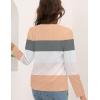 imageDisamer Womens T Shirts 2025 Fashion Tops Long Sleeve Pleated Dressy Casual Button Down Blouses Fall ClothesStriped Color Orange