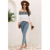imageDisamer Womens T Shirts 2025 Fashion Tops Long Sleeve Pleated Dressy Casual Button Down Blouses Fall ClothesStriped Color Orange